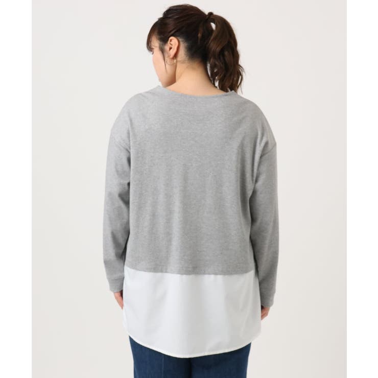 【大きいサイズ】シャツレイヤード風カットソー | eur3 | 詳細画像17 