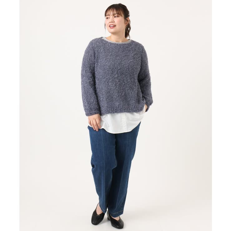 【大きいサイズ】シャツレイヤード風カットソー | eur3 | 詳細画像24 