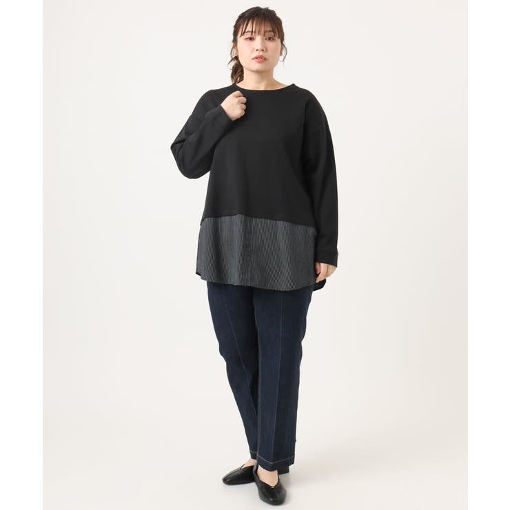 【大きいサイズ】シャツレイヤード風カットソー | eur3 | 詳細画像25 