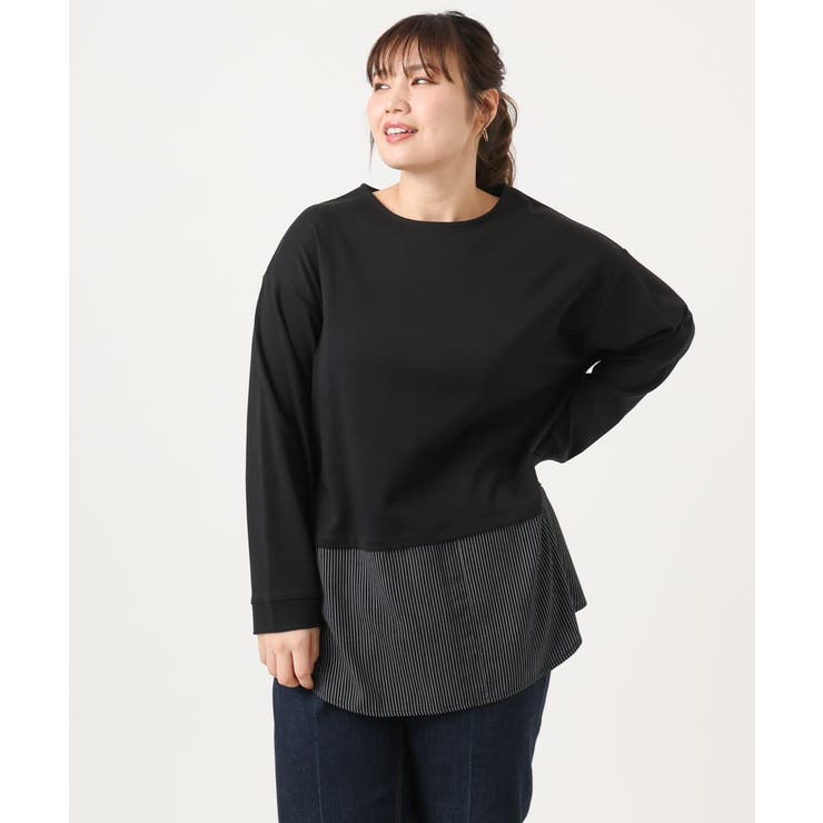 【大きいサイズ】シャツレイヤード風カットソー | eur3 | 詳細画像28 