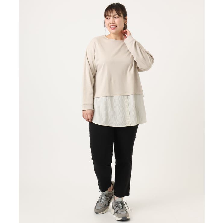 【大きいサイズ】シャツレイヤード風カットソー | eur3 | 詳細画像8 