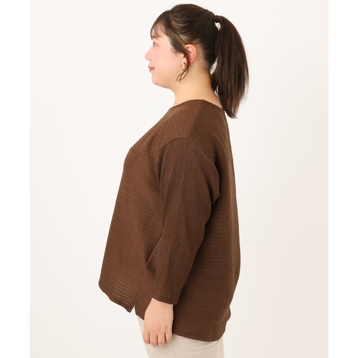 【大きいサイズ】シャーリングリップルカットソー | eur3 | 詳細画像13 