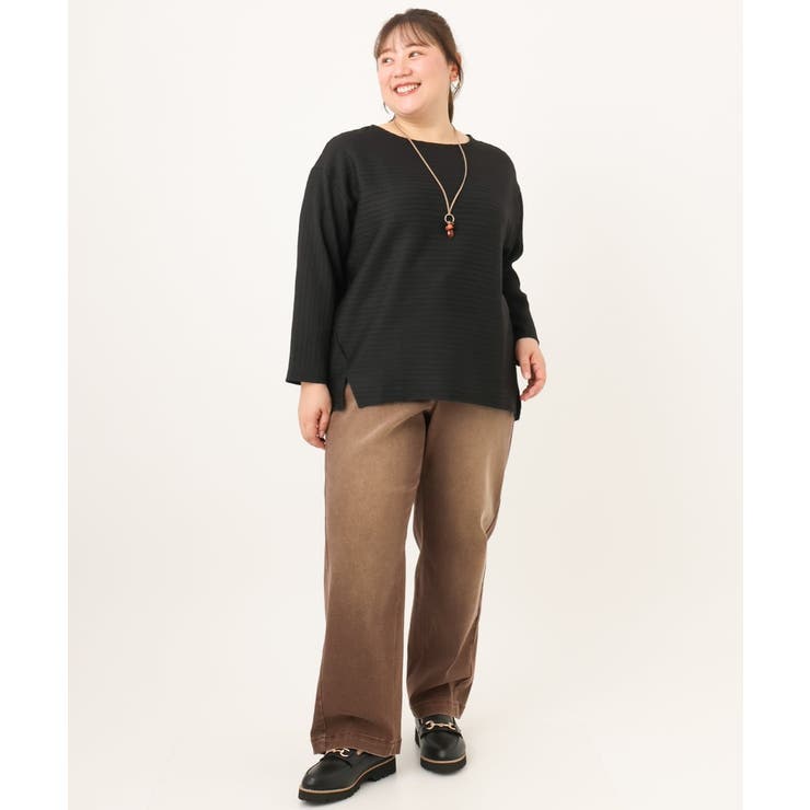 【大きいサイズ】シャーリングリップルカットソー | eur3 | 詳細画像21 