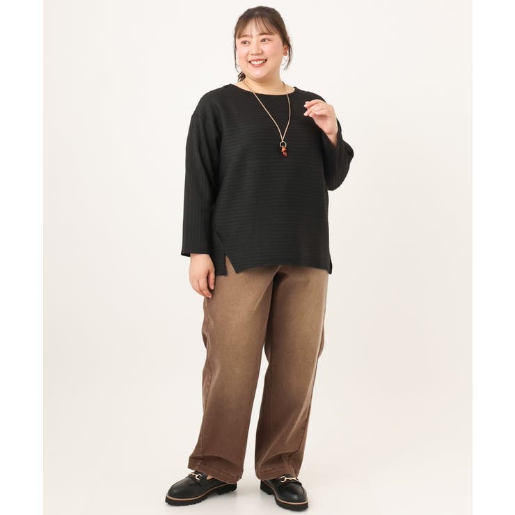 【大きいサイズ】シャーリングリップルカットソー | eur3 | 詳細画像22 