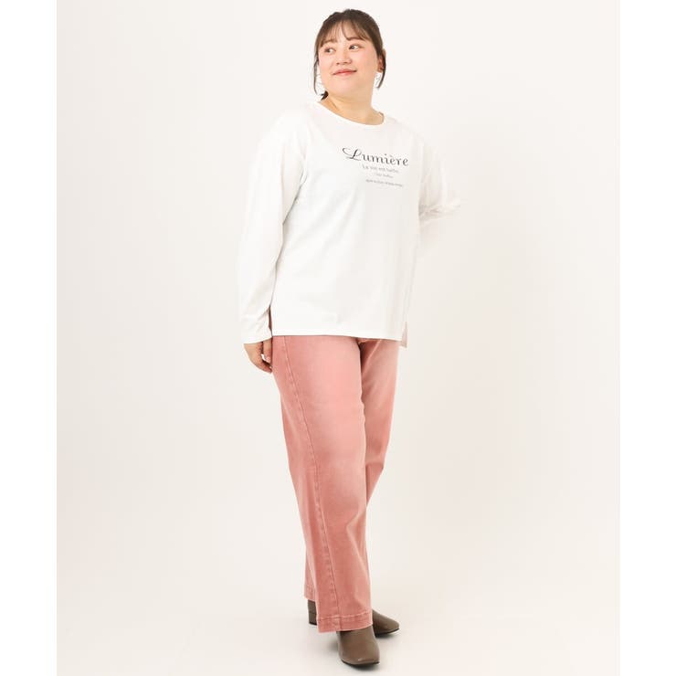 【大きいサイズ】ドロップショルダーロゴTシャツ | eur3 | 詳細画像19 