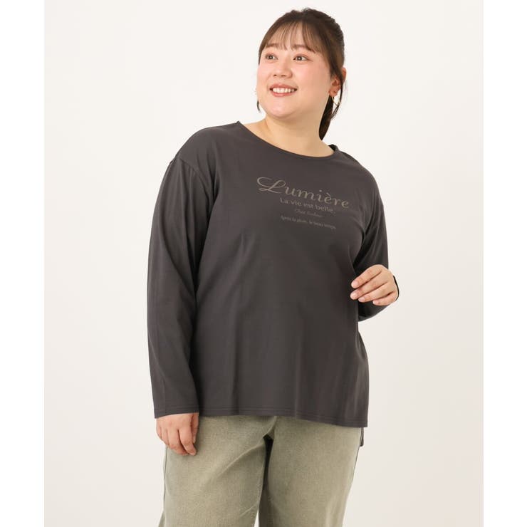 【大きいサイズ】ドロップショルダーロゴTシャツ | eur3 | 詳細画像20 