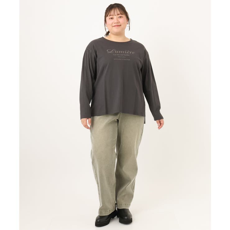 【大きいサイズ】ドロップショルダーロゴTシャツ | eur3 | 詳細画像22 