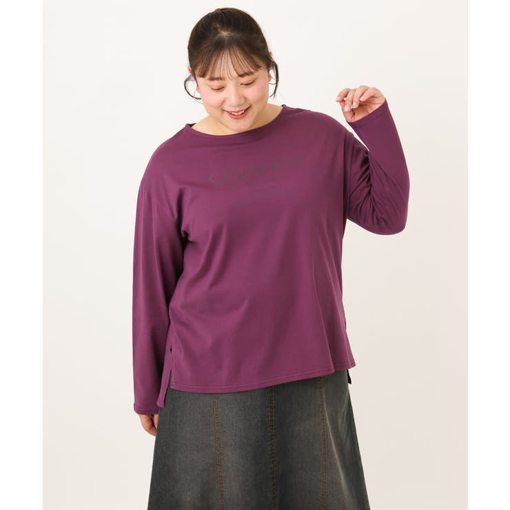 【大きいサイズ】ドロップショルダーロゴTシャツ | eur3 | 詳細画像6 