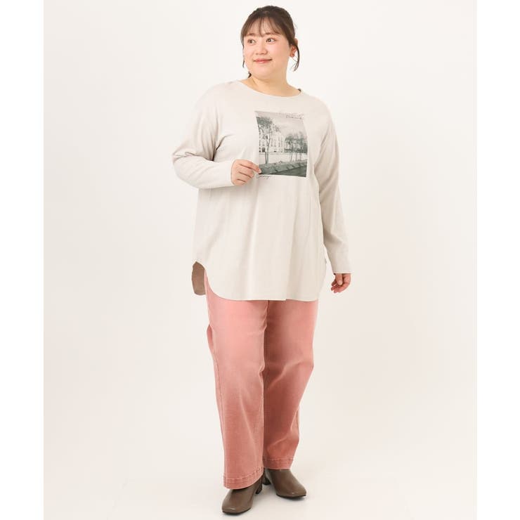 【大きいサイズ】プリント長袖Tシャツ | eur3 | 詳細画像4 
