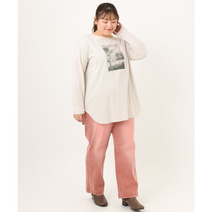 【大きいサイズ】プリント長袖Tシャツ | eur3 | 詳細画像5 