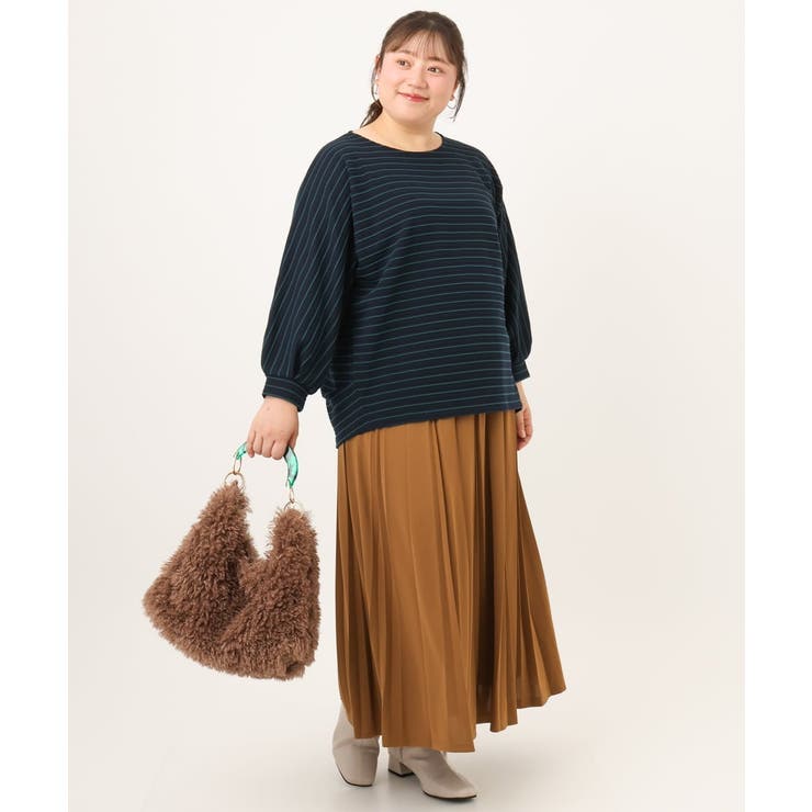 【大きいサイズ】リップルボーダーカットソー | eur3 | 詳細画像11 