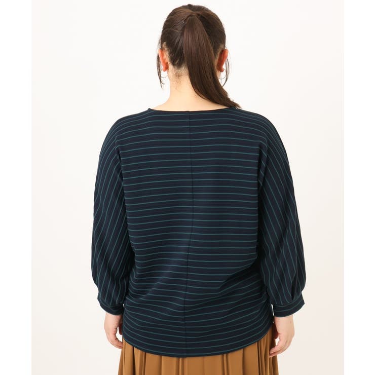 【大きいサイズ】リップルボーダーカットソー | eur3 | 詳細画像13 