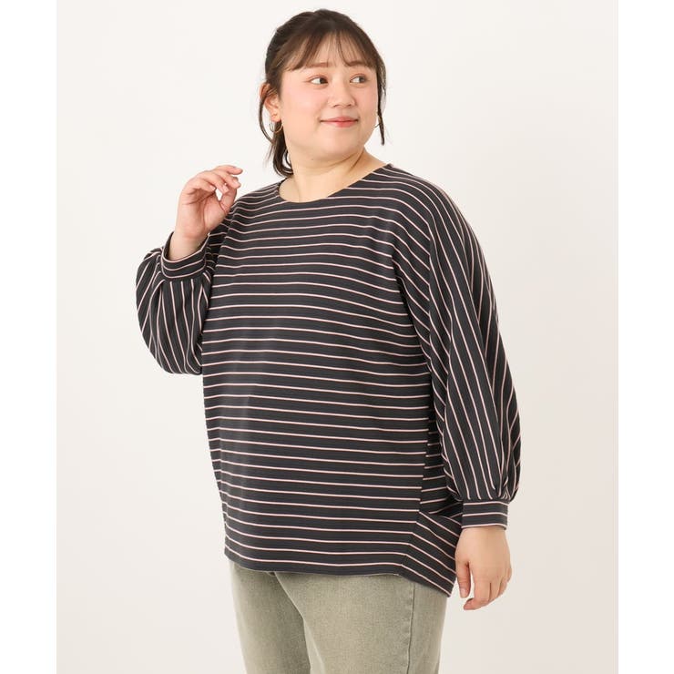 【大きいサイズ】リップルボーダーカットソー | eur3 | 詳細画像25 