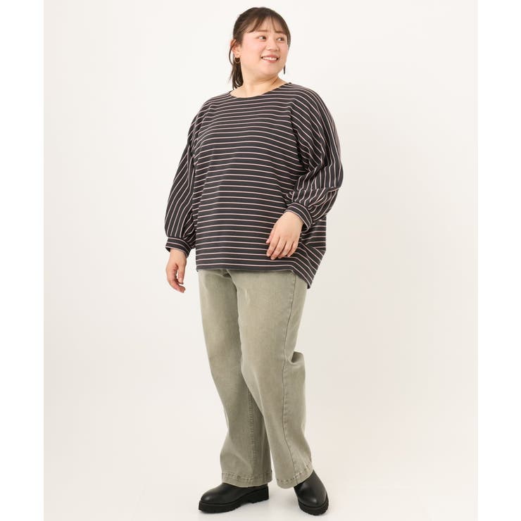 【大きいサイズ】リップルボーダーカットソー | eur3 | 詳細画像27 