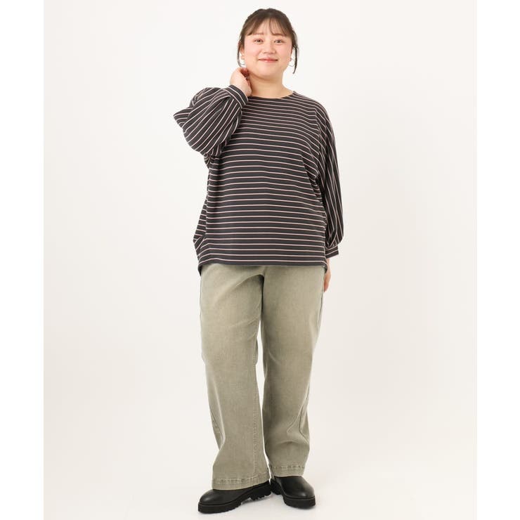 【大きいサイズ】リップルボーダーカットソー | eur3 | 詳細画像28 