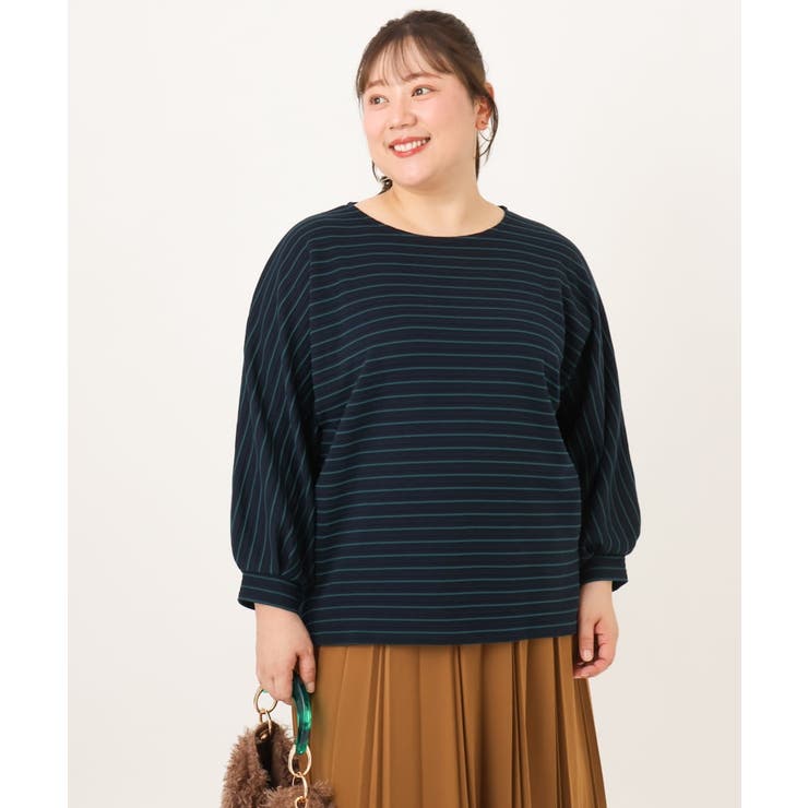 【大きいサイズ】リップルボーダーカットソー | eur3 | 詳細画像7 