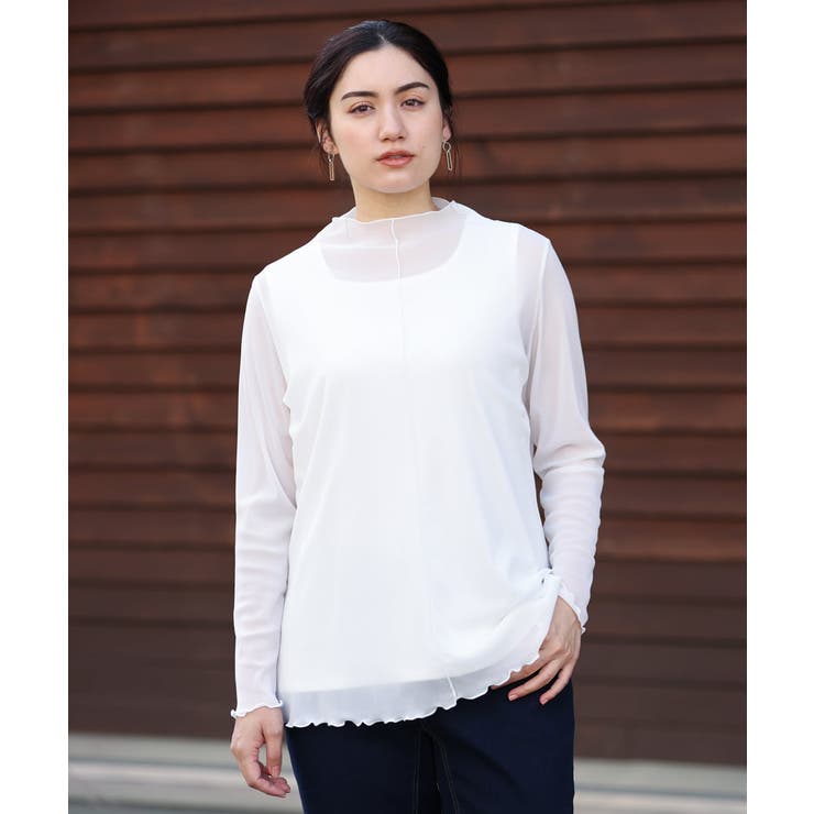 新色！ホワイト(90) | 新色追加！カラバリ豊富な6色！シアーカットソー | eur3