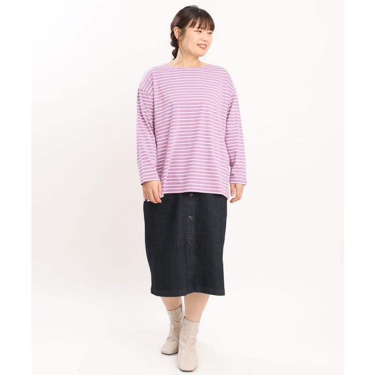 【大きいサイズ】ボーダーカットソー | eur3 | 詳細画像10 