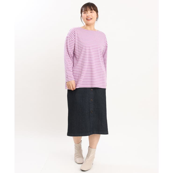 【大きいサイズ】ボーダーカットソー | eur3 | 詳細画像11 