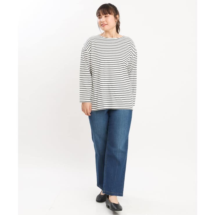 【大きいサイズ】ボーダーカットソー | eur3 | 詳細画像19 