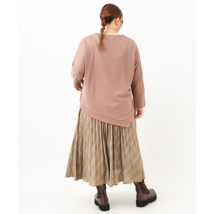 【大きいサイズ】アシメヘムジャージートップス | eur3 | 詳細画像14 