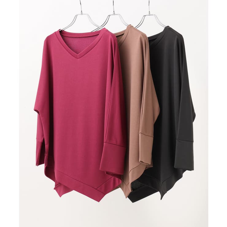 【大きいサイズ】アシメヘムジャージートップス | eur3 | 詳細画像18 