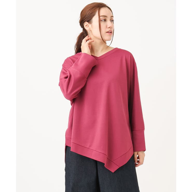 【大きいサイズ】アシメヘムジャージートップス | eur3 | 詳細画像2 