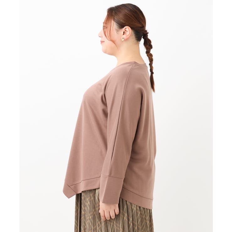 【大きいサイズ】アシメヘムジャージートップス | eur3 | 詳細画像6 