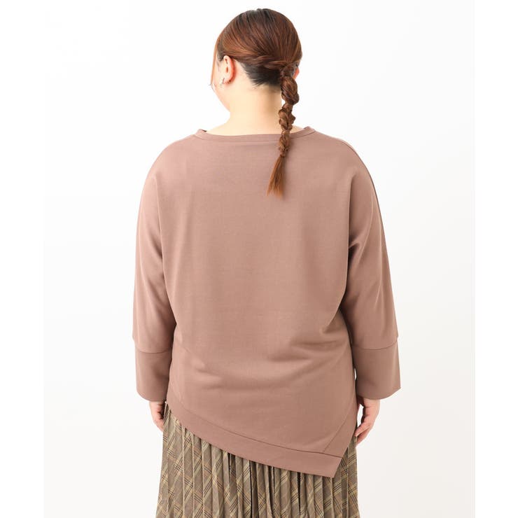 【大きいサイズ】アシメヘムジャージートップス | eur3 | 詳細画像7 