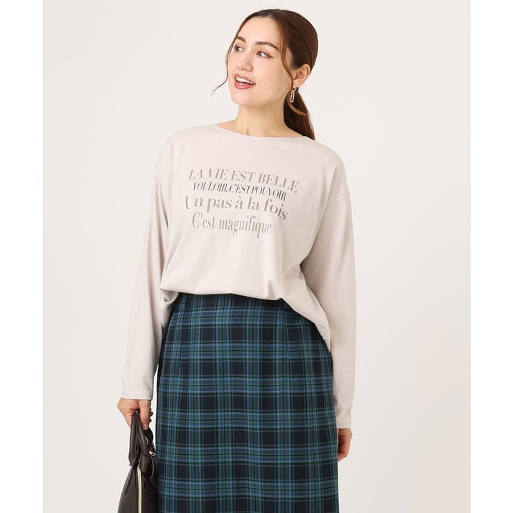 【大きいサイズ】ロゴプリント長袖Tシャツ | eur3 | 詳細画像2 