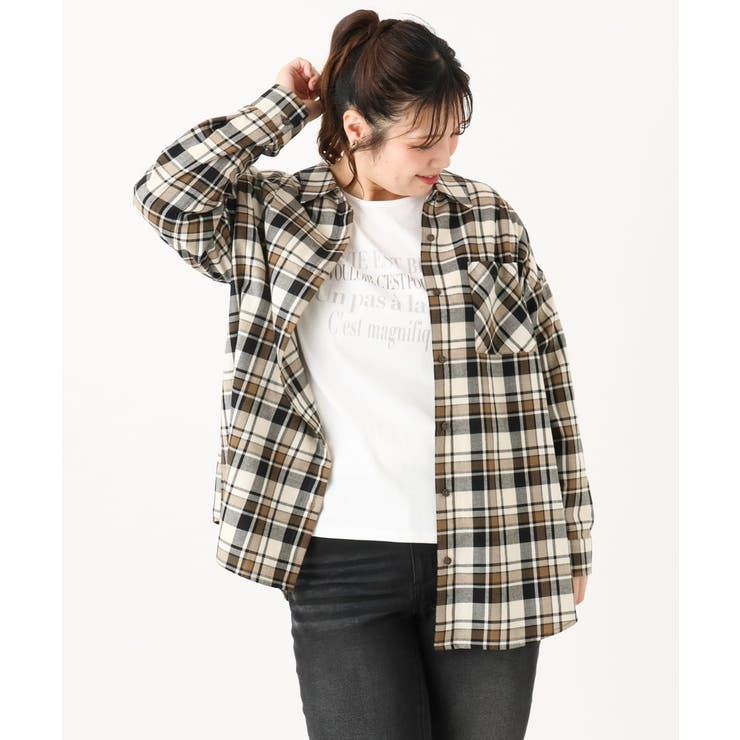 【大きいサイズ】ロゴプリント長袖Tシャツ | eur3 | 詳細画像21 