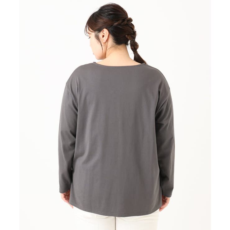 【大きいサイズ】ロゴプリント長袖Tシャツ | eur3 | 詳細画像25 