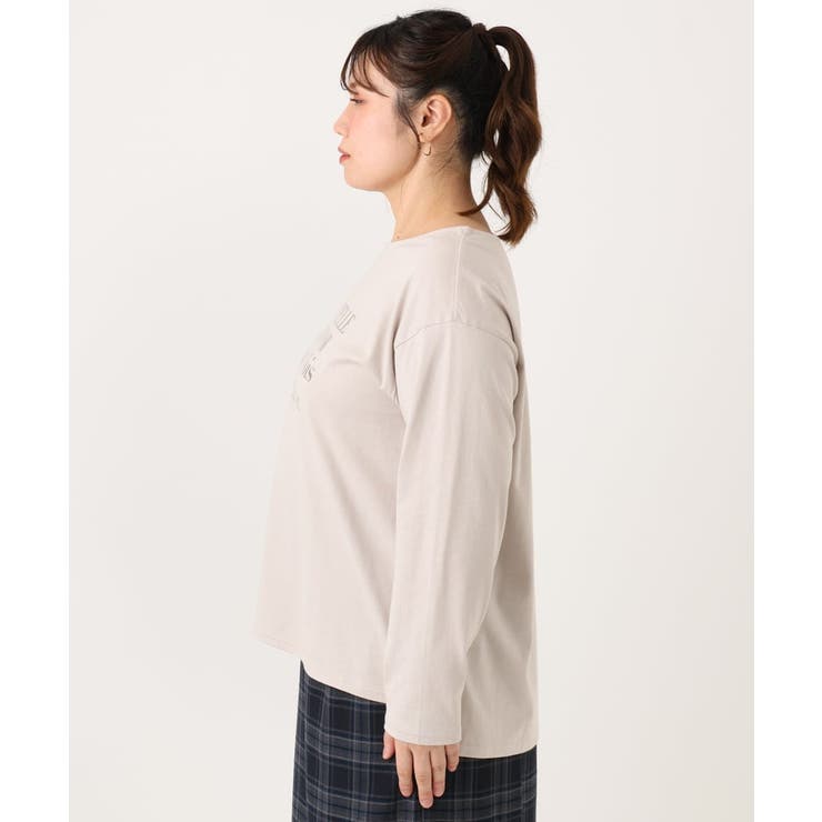 【大きいサイズ】ロゴプリント長袖Tシャツ | eur3 | 詳細画像8 