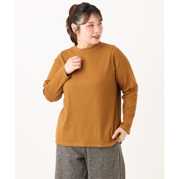 【大きいサイズ】プチハイネックリブカットソー | eur3 | 詳細画像4 