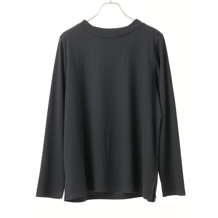 ブラック(94) | 【大きいサイズ】プチハイネックリブカットソー | eur3