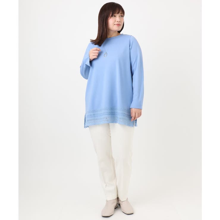 【大きいサイズ/a.v.v×eur3】ポンチ裾レーストップス | eur3 | 詳細画像11 