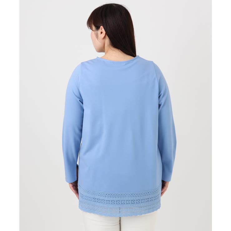 【大きいサイズ/a.v.v×eur3】ポンチ裾レーストップス | eur3 | 詳細画像5 