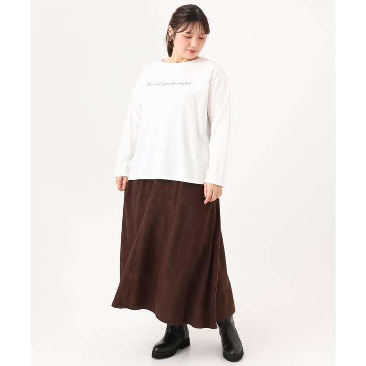 【大きいサイズ】コットンロゴ長袖Tシャツ | eur3 | 詳細画像13 