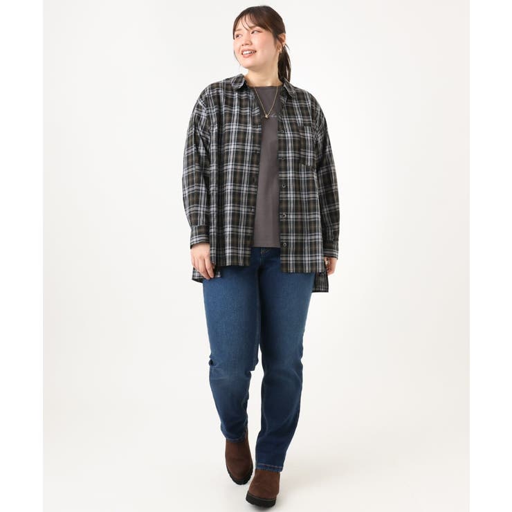 【大きいサイズ】コットンロゴ長袖Tシャツ | eur3 | 詳細画像19 