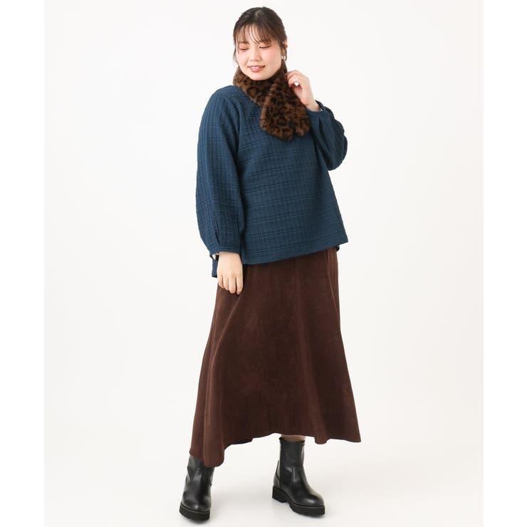 【大きいサイズ】千鳥ジャカードカットソー | eur3 | 詳細画像10 