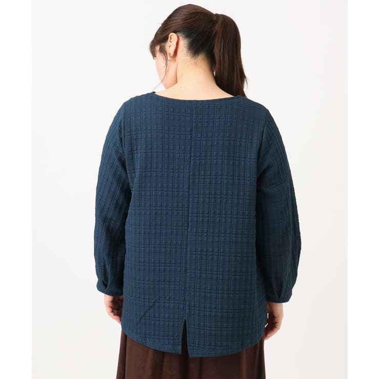 【大きいサイズ】千鳥ジャカードカットソー | eur3 | 詳細画像6 