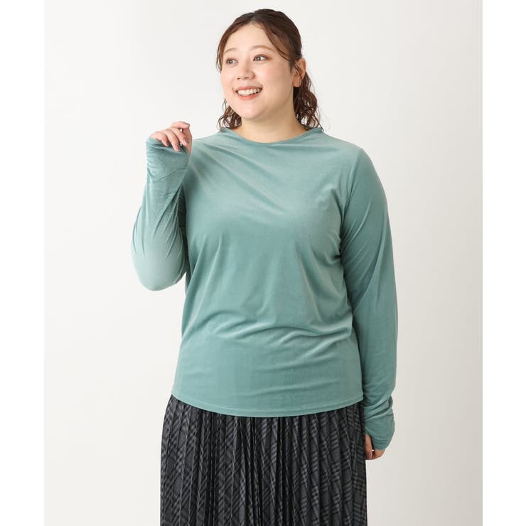 【大きいサイズ】ベロアジャージートップス | eur3 | 詳細画像4 