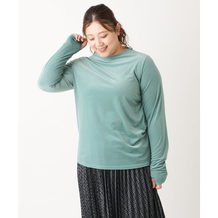 【大きいサイズ】ベロアジャージートップス | eur3 | 詳細画像5 