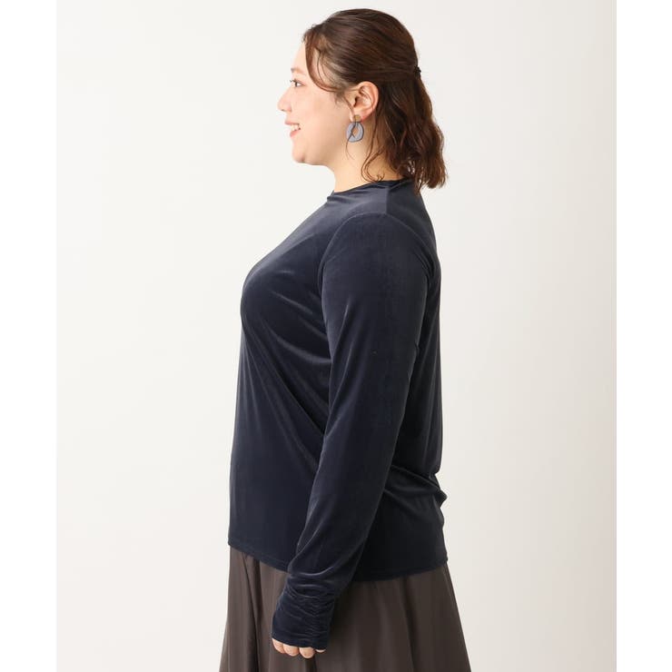 【大きいサイズ】ベロアジャージートップス | eur3 | 詳細画像8 