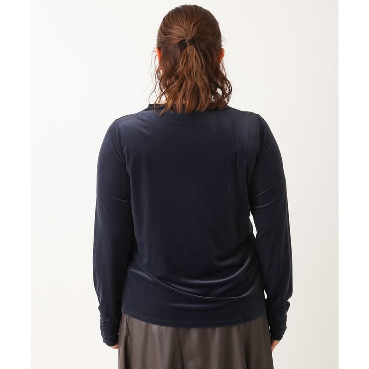 【大きいサイズ】ベロアジャージートップス | eur3 | 詳細画像9 