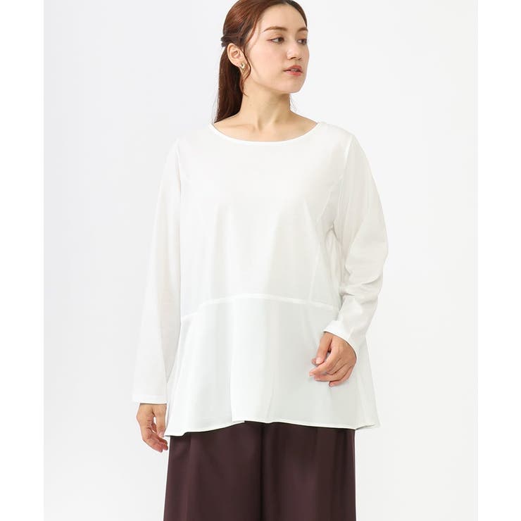 【大きいサイズ】ペプラムトップス | eur3 | 詳細画像1 