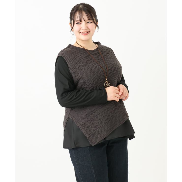 【大きいサイズ】ペプラムトップス | eur3 | 詳細画像24 