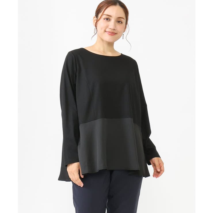 ブラック(94) | 【大きいサイズ】ペプラムトップス | eur3