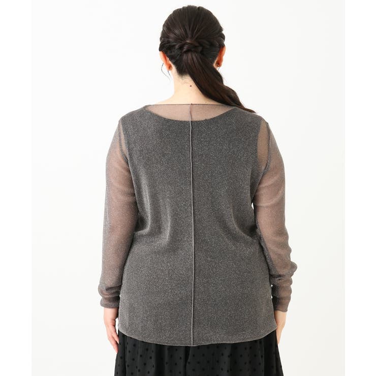 【大きいサイズ】シアーラメカットソー | eur3 | 詳細画像9 