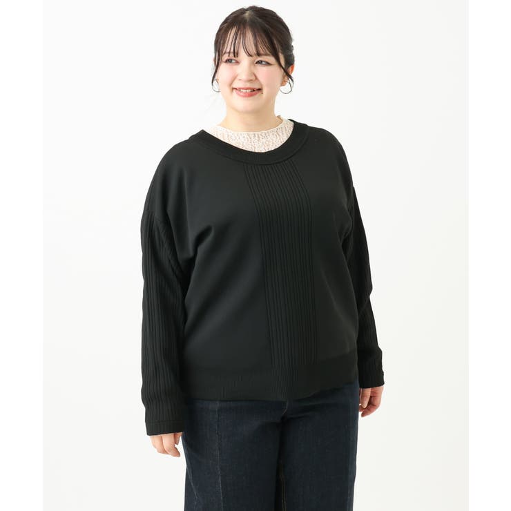 【大きいサイズ】ストレッチレーストップス | eur3 | 詳細画像15 